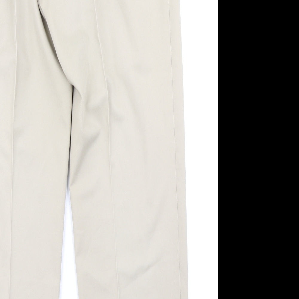 Purple Flag Mens Beige Trousers Size 36 in L29 in