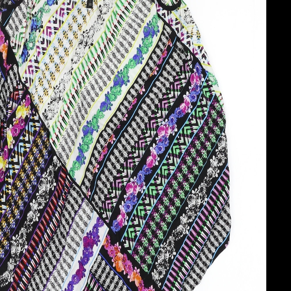 Womens UK Size 10 Warehouse Multicoloured Basic Tank
