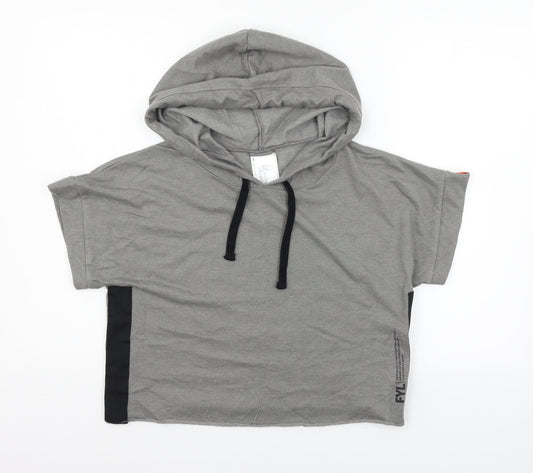 Decathlon Womens Grey Jersey Pullover Hoodie Size S - FYL