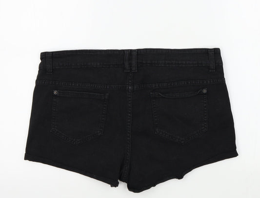 top shop Womens Black Colourblock  Bermuda Shorts Size 34