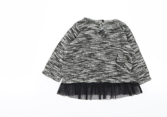 Disney Girls Grey Pullover Jumper Size 3-6 Months