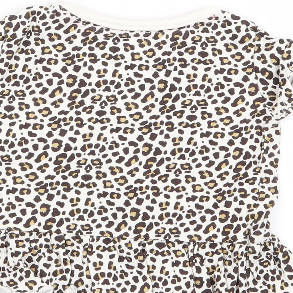 lullaby Girls Multicoloured Animal Print Basic T-Shirt Size 3-6 Months