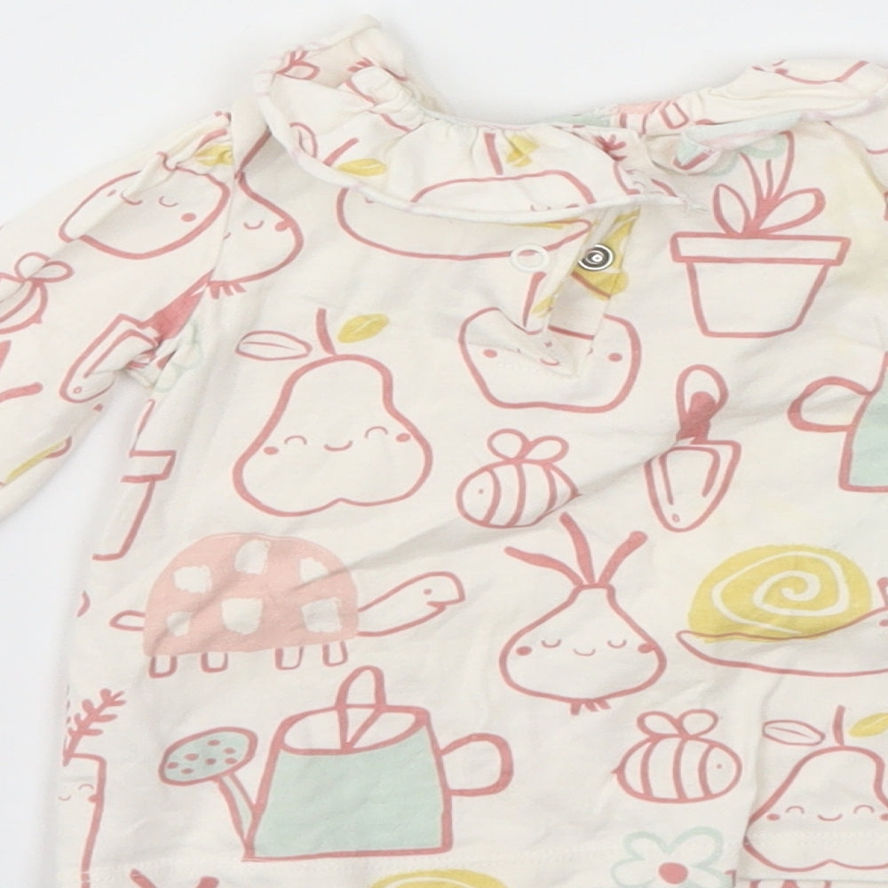 George Girls Multicoloured Animal Print Basic T-Shirt Size 3-6 Months