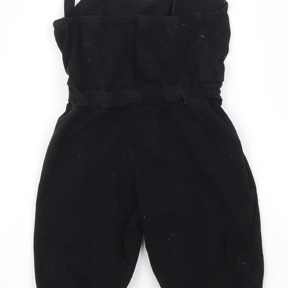Preworn Girls Black Jumpsuit One-Piece Size 3-4 Years