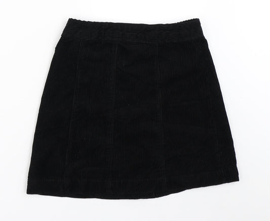H&M Womens Black  Corduroy Mini Skirt Size 4