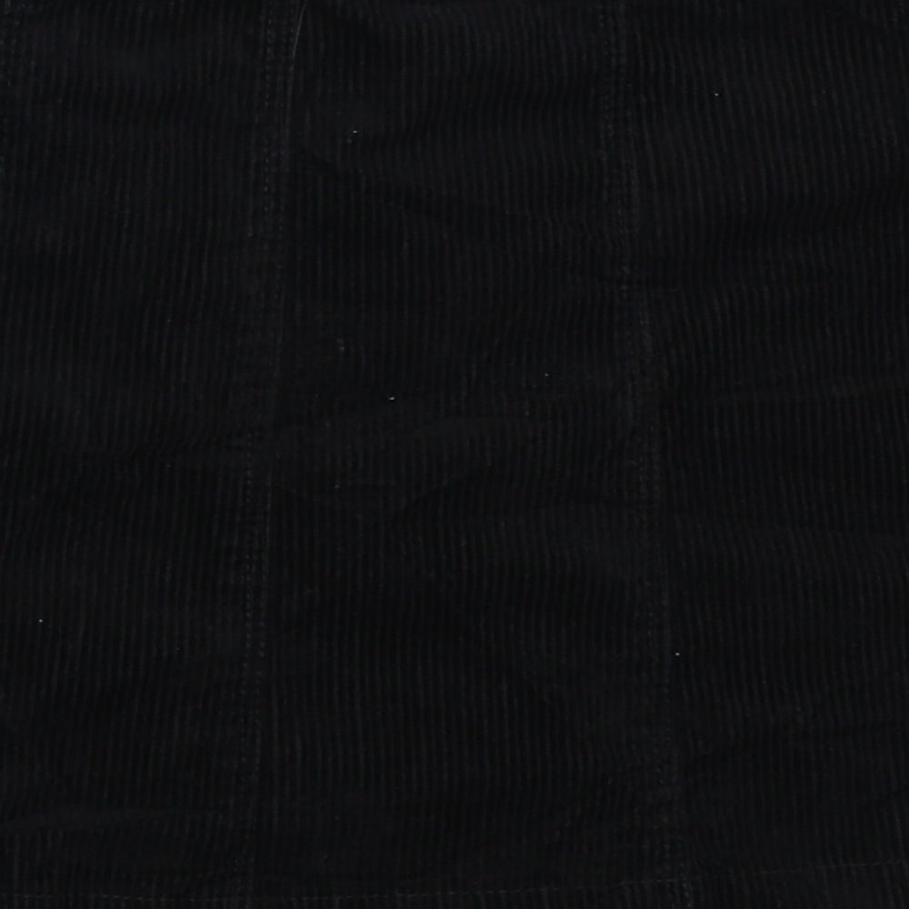 H&M Womens Black Corduroy Mini Skirt Size 4