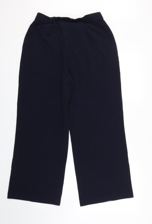 Womens UK Size 14 Label be Regular Fit Cropped Blue Trousers