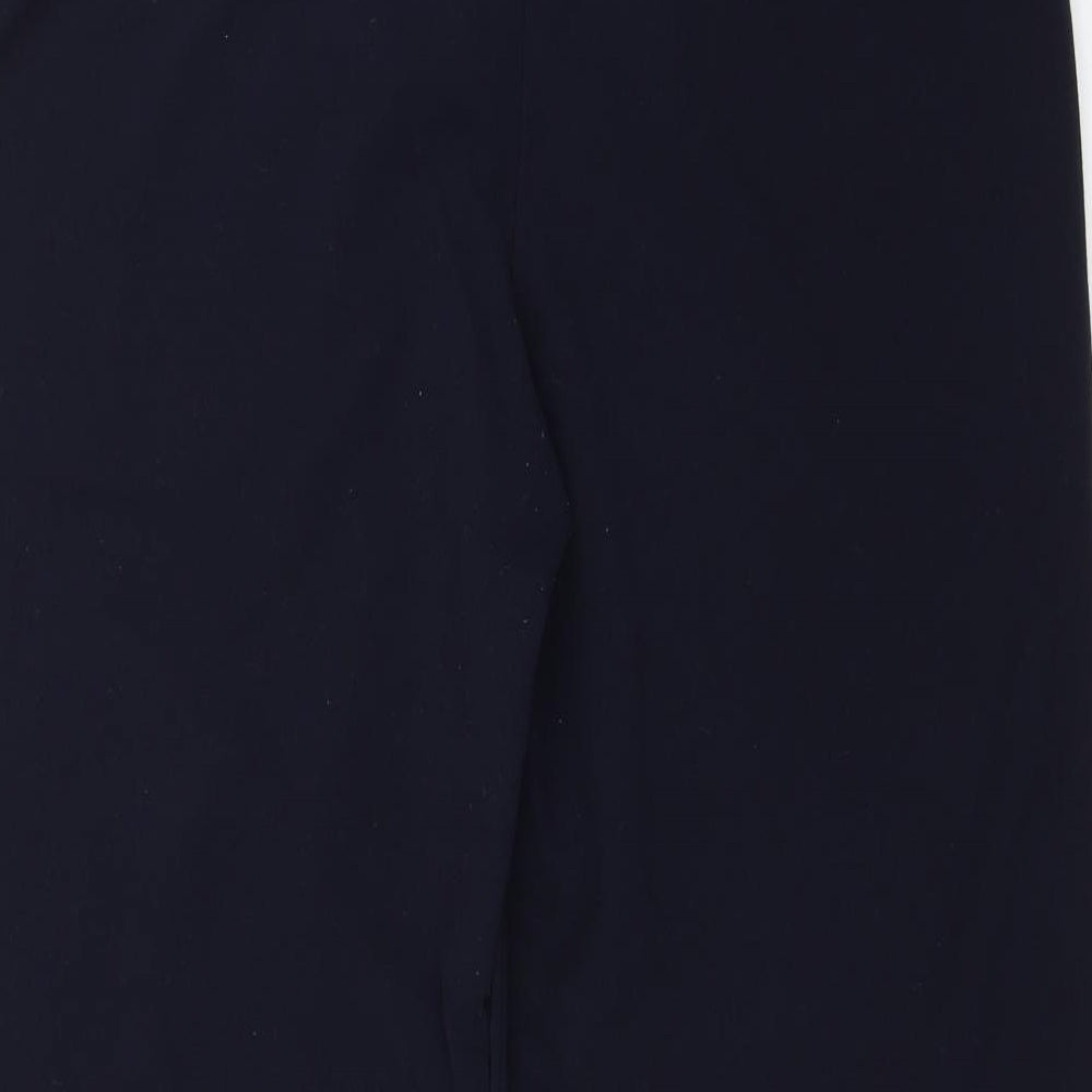 Womens UK Size 14 Label Be Regular Fit Cropped Blue Trousers