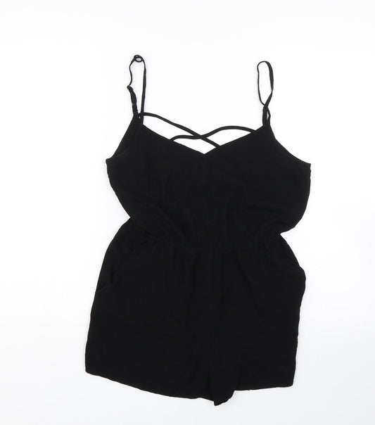 Womens UK Size 12 H&M One-Piece Black Coverall