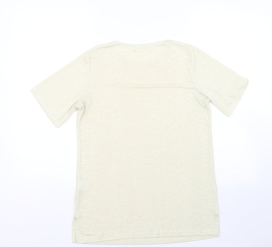 Womens UK Size 12 Preworn Yellow Basic T-Shirt
