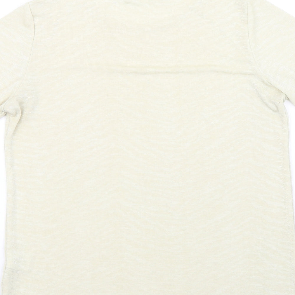 Womens UK Size 12 Preworn Yellow Basic T-Shirt