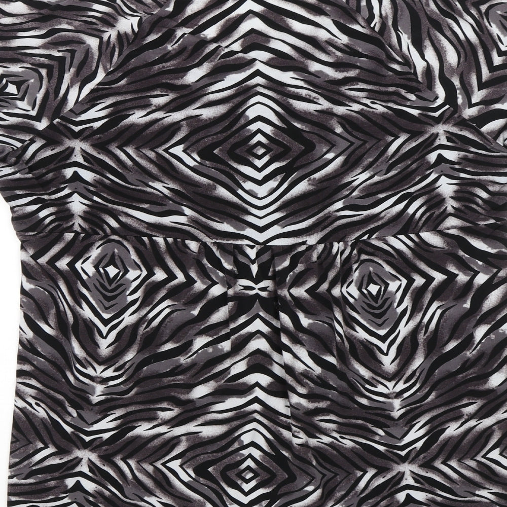 Womens UK Size 16 BM Black Basic T-Shirt