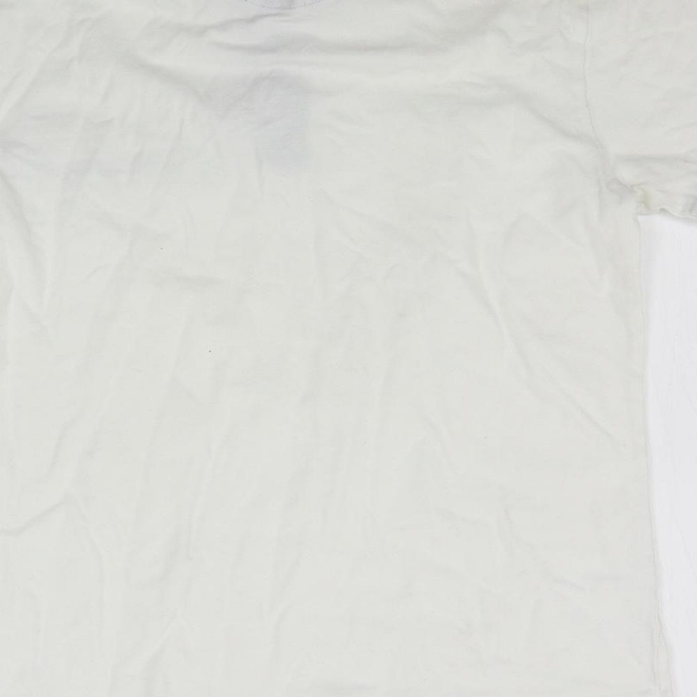 Womens UK Size S Cedar Wood State White Basic Polo