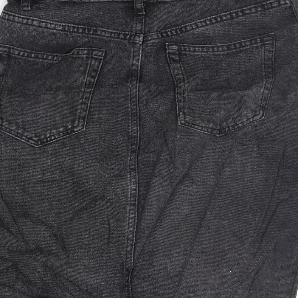 H&M Womens Grey A-Line Skirt Size 6