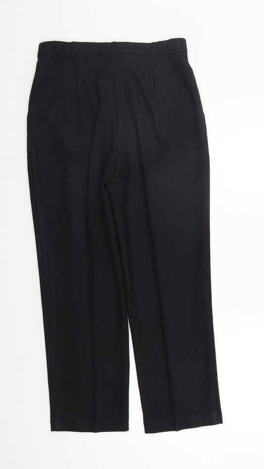 Womens UK Size 10 Marks and Spencer Regular Fit Black Trousers