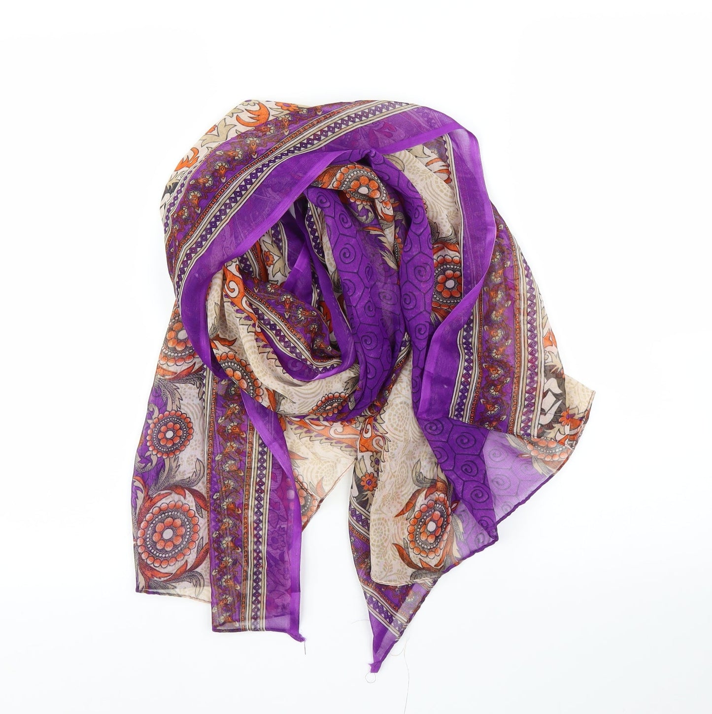 Preworn Womens Pink Paisley Scarf