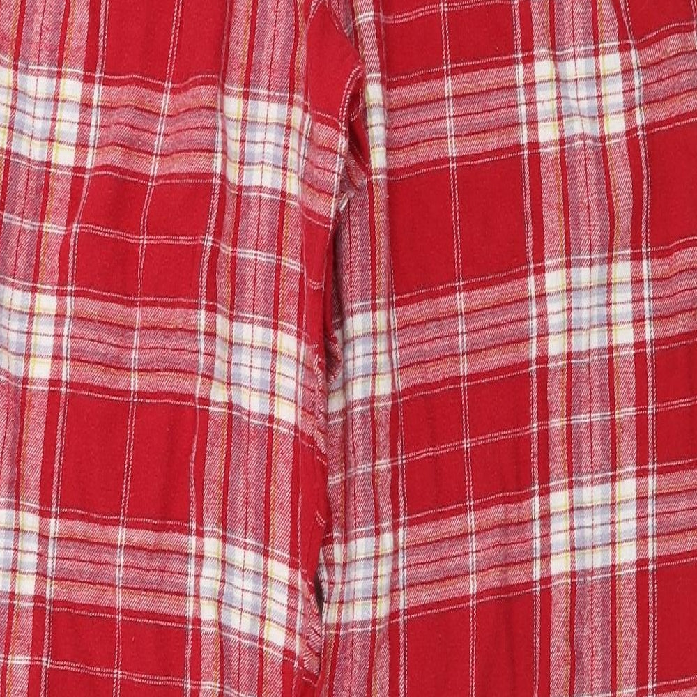 Matalan Womens Red Check Trousers Size M L24 in