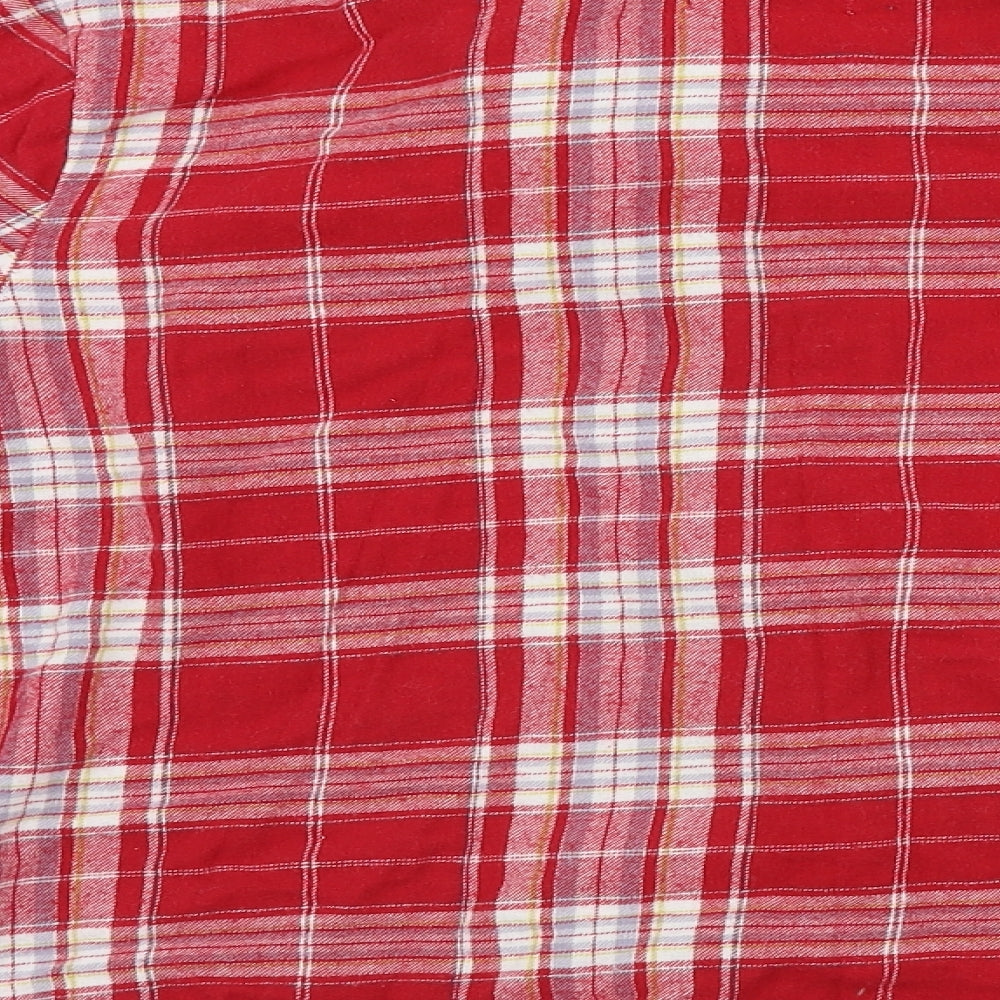 Womens UK Size M Matalan Red Basic Button-Up