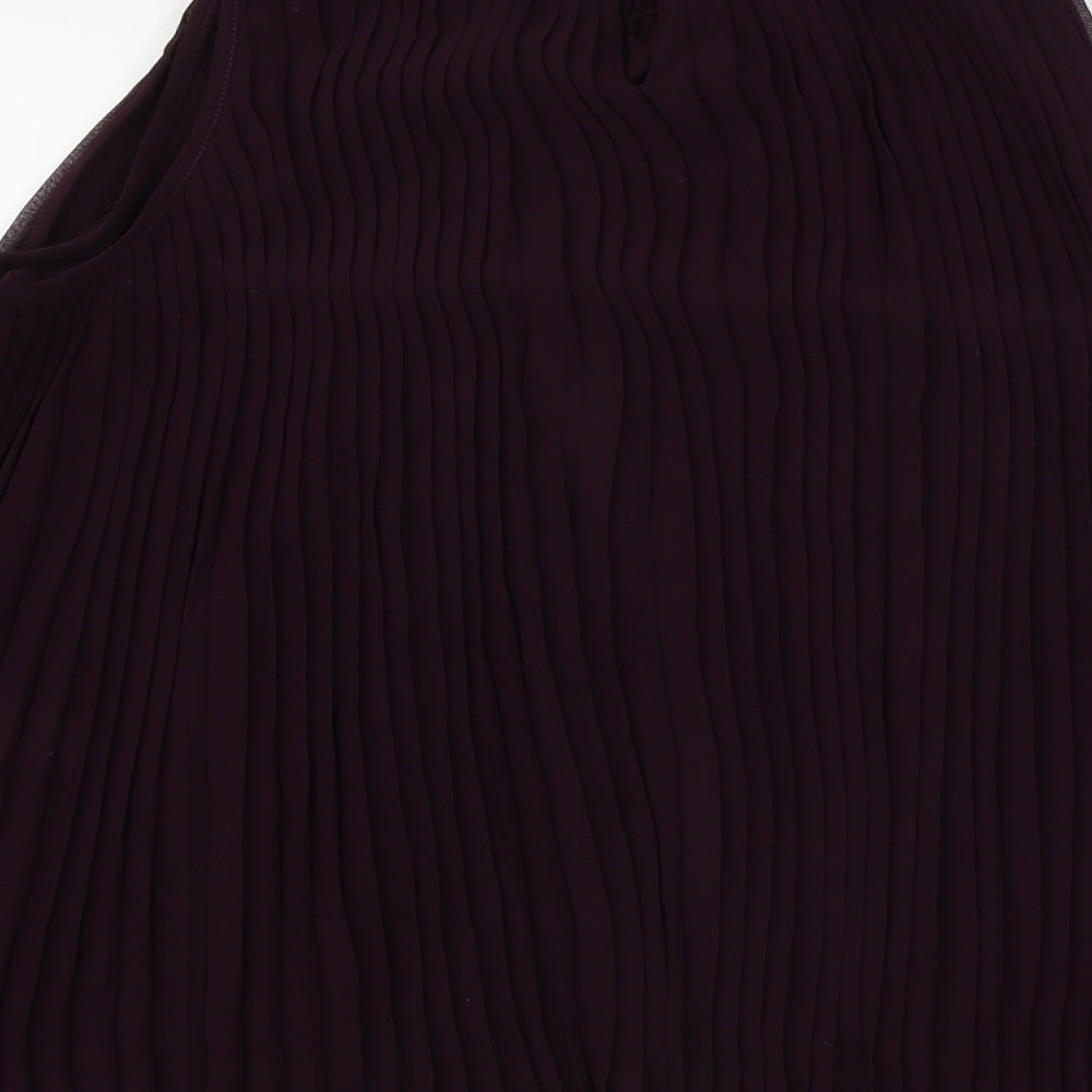 Womens UK Size 12 New Look Purple Basic Blouse
