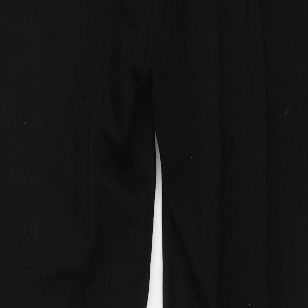 Womens UK Size 12 Peacocks Regular Fit Black Trousers