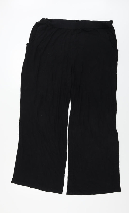 Womens UK Size 18 CAPSULE Regular Fit Black Trousers