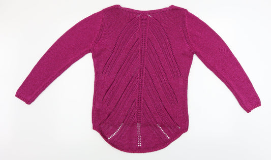 Womens UK Size 16 Marks and Spencer Purple Pullover Jumper
