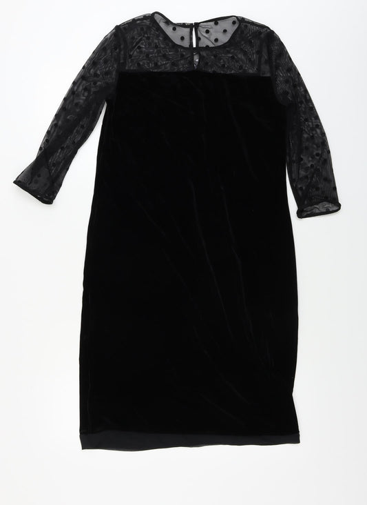 Marks and Spencer Womens Black A-Line Size 10