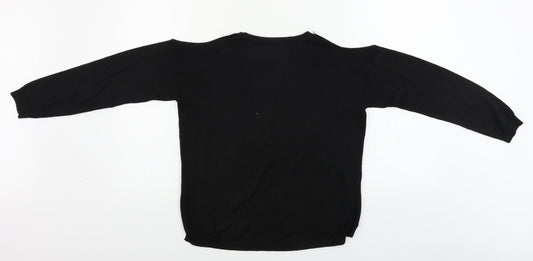 Womens UK Size S Preworn Black Pullover Jumper