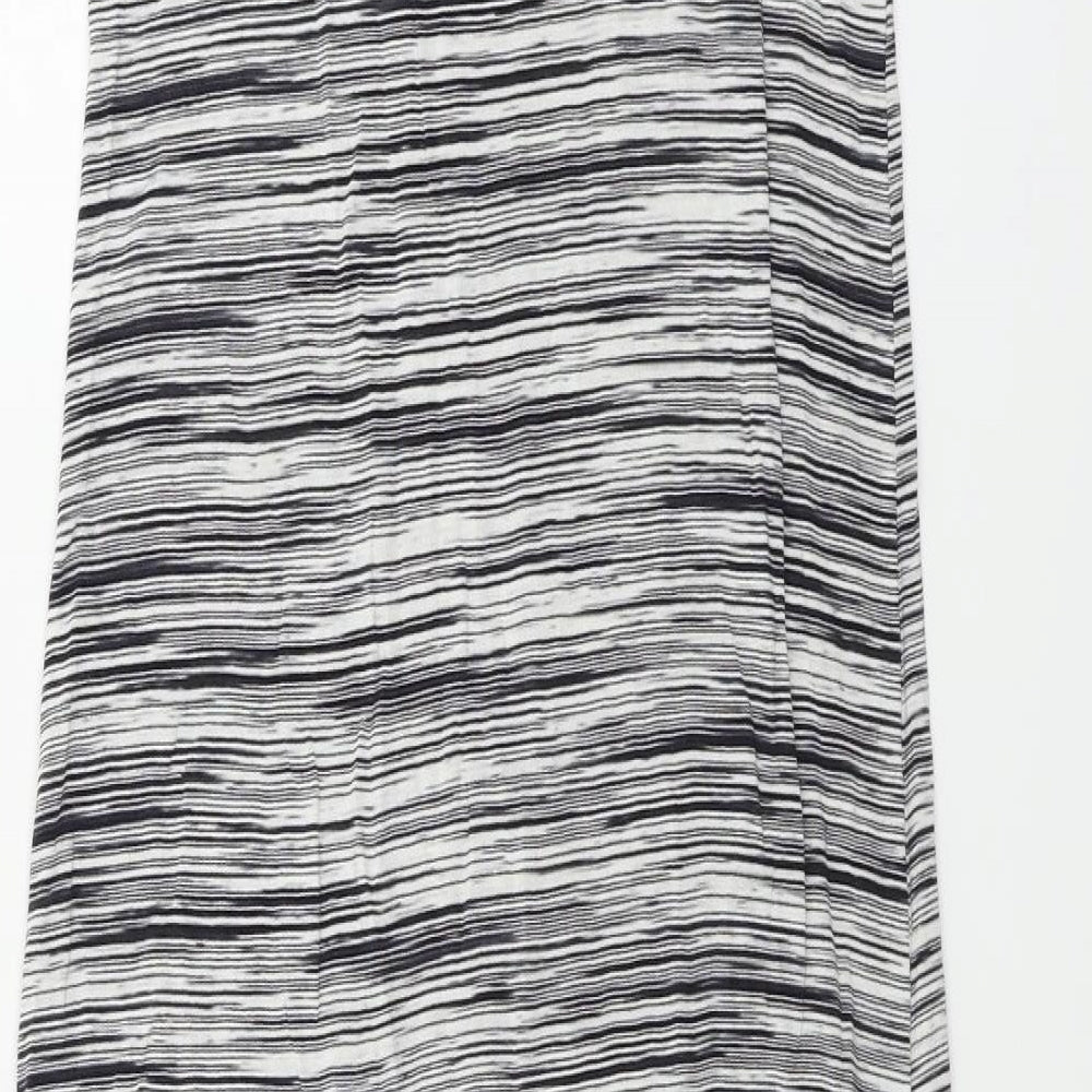 NEXT Womens Grey Striped A-Line Size 10