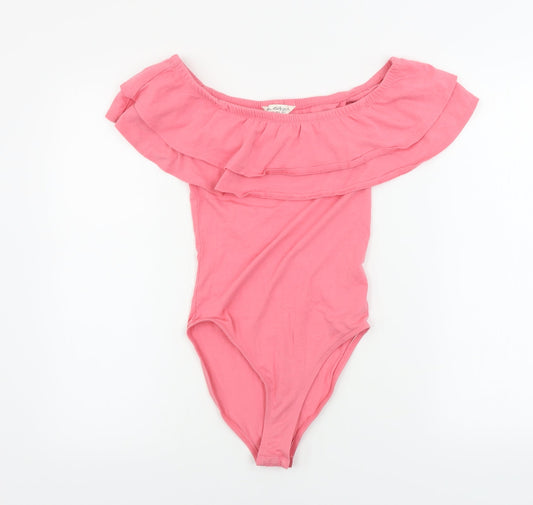 Womens UK Size 6 Miss Selfridge One-Piece Pink Bodysuit