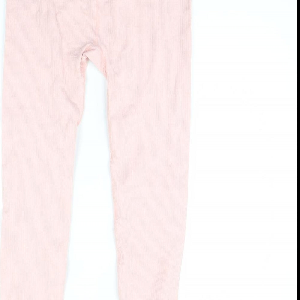 Preworn Womens Pink Compression Leggings Size L L29 in