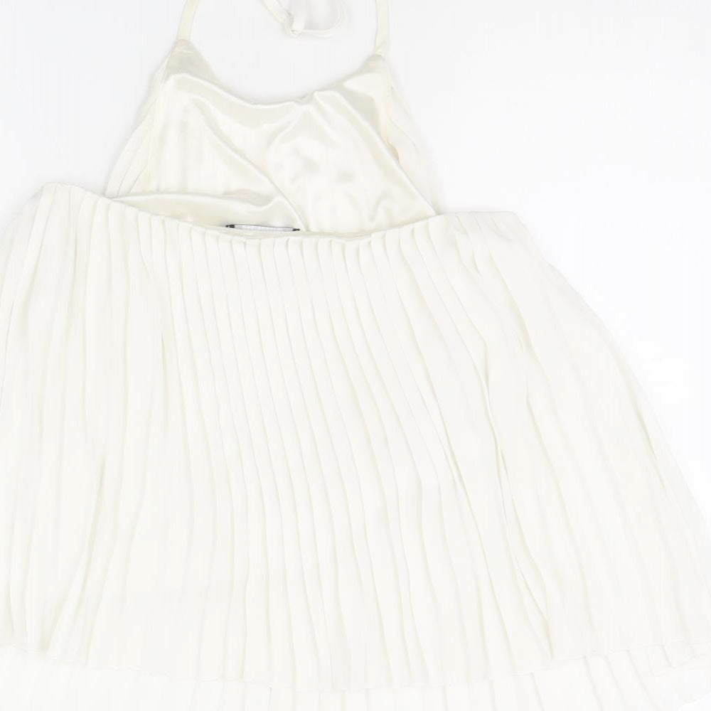 Womens UK Size 8 Missguided White Basic Tank