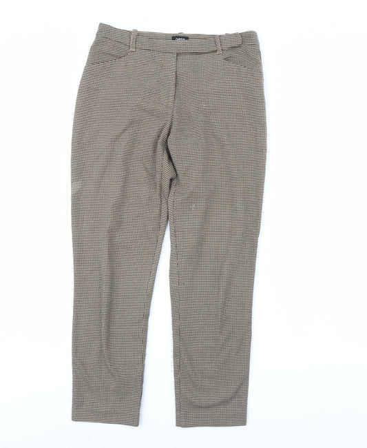 Womens UK Size 10 Oasis Regular Fit Brown Trousers