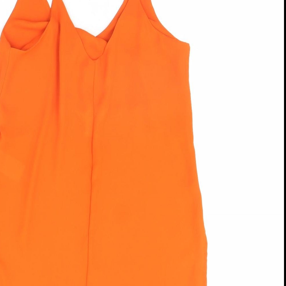 Womens UK Size 8 H&M Orange Basic Tank