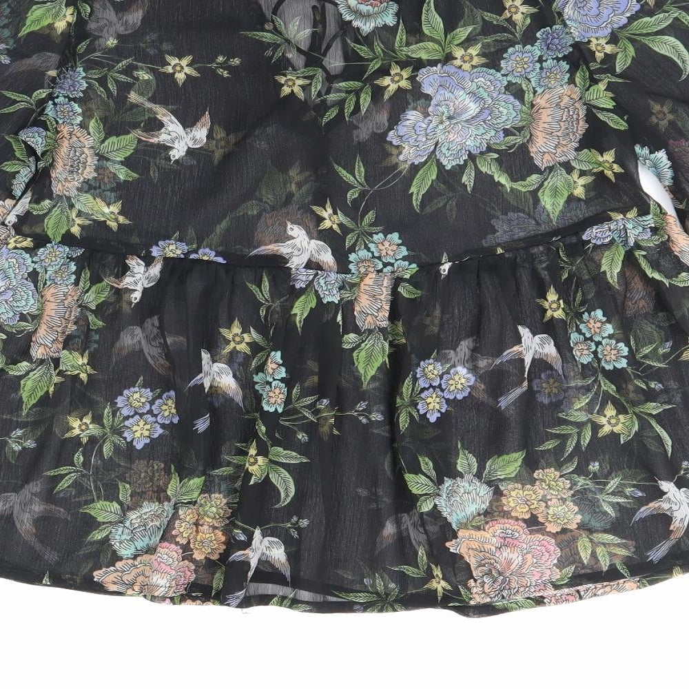 Womens UK Size 10 Atmosphere Black Basic Blouse