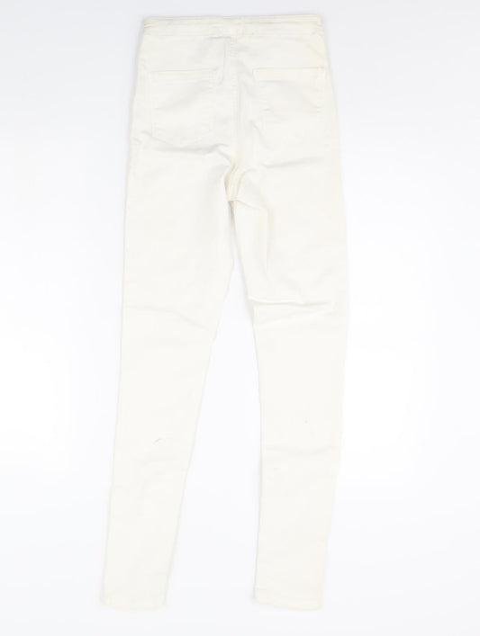 Miss Selfridge Womens White  Denim Skinny Jeans Size 8 L28 in