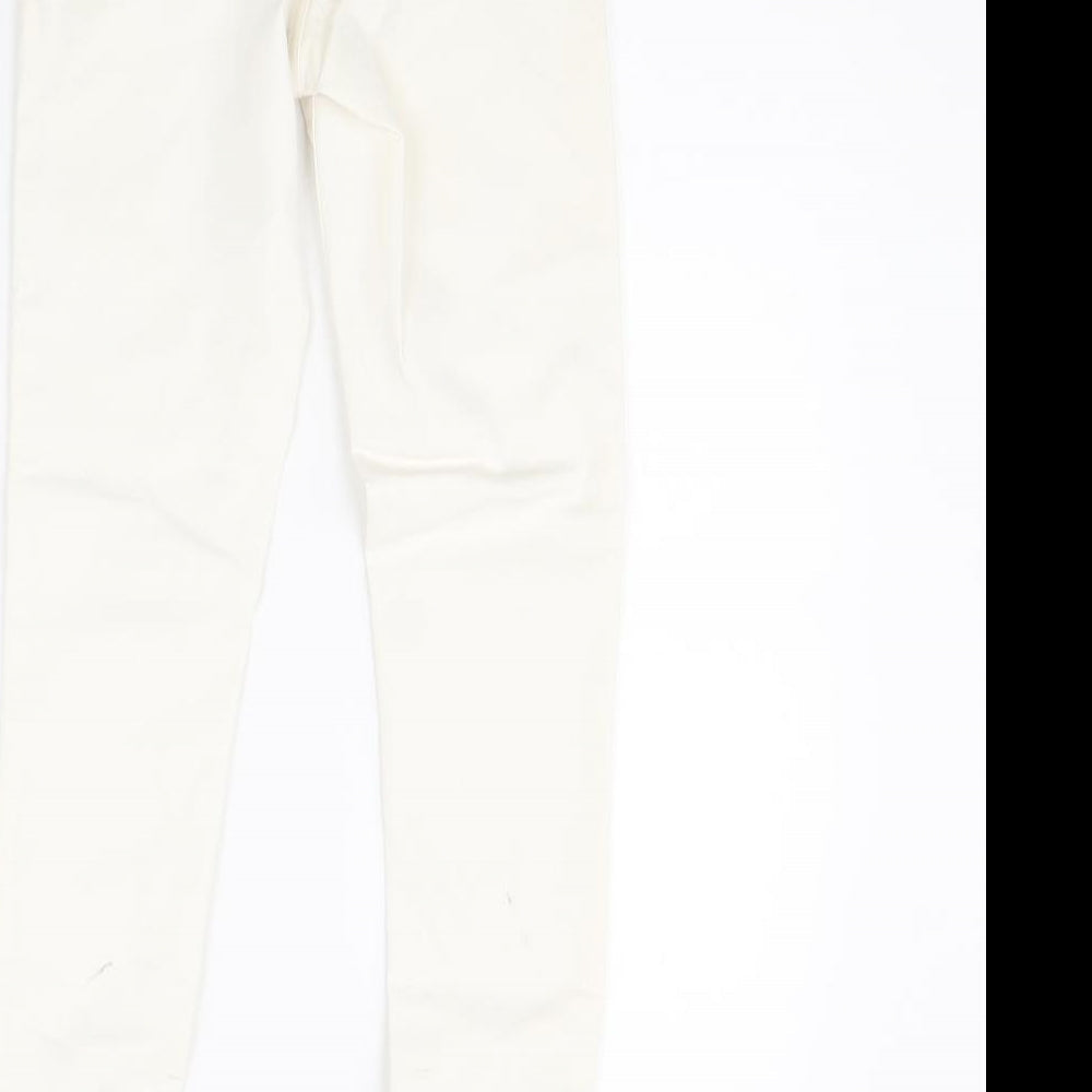 Miss Selfridge Womens White  Denim Skinny Jeans Size 8 L28 in