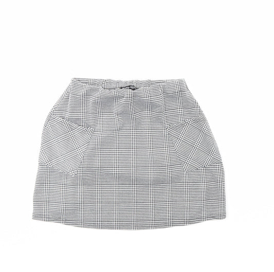 Select Womens Black Plaid Mini Skirt Size 10