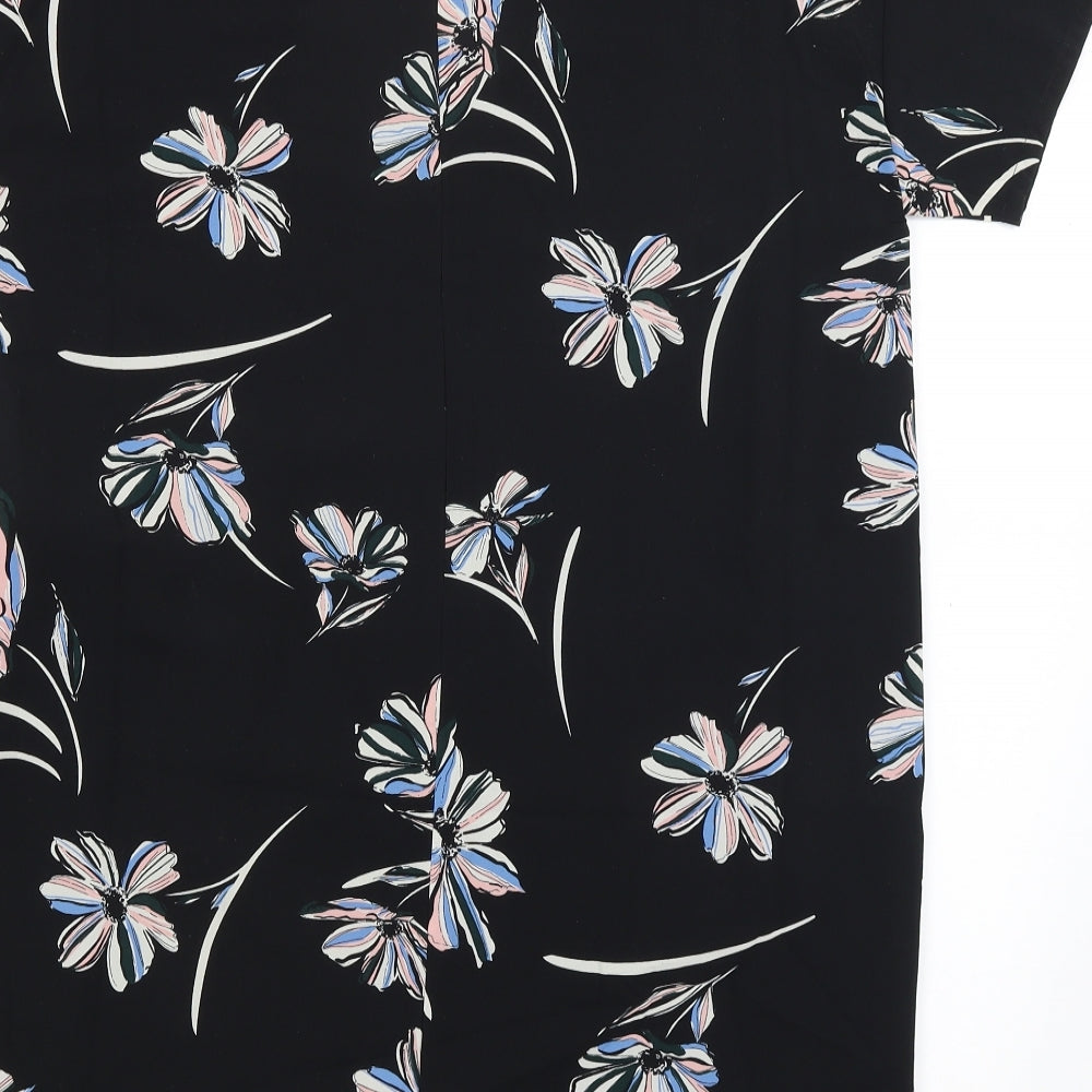 Great Plains Womens Black Floral Basic Blouse Size M