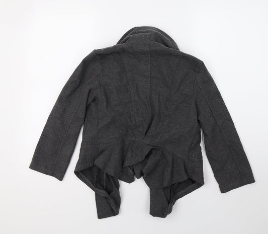 Topshop Womens Grey Jacket Blazer Size 6