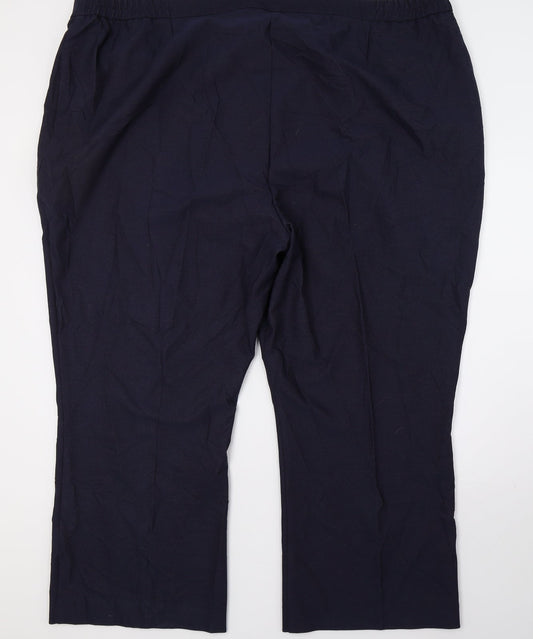 Womens UK Size 52 in Agenda Regular Fit Blue Trousers