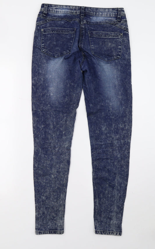 Denim & Co. Womens Blue Skinny Jeans Size 6 L29 in