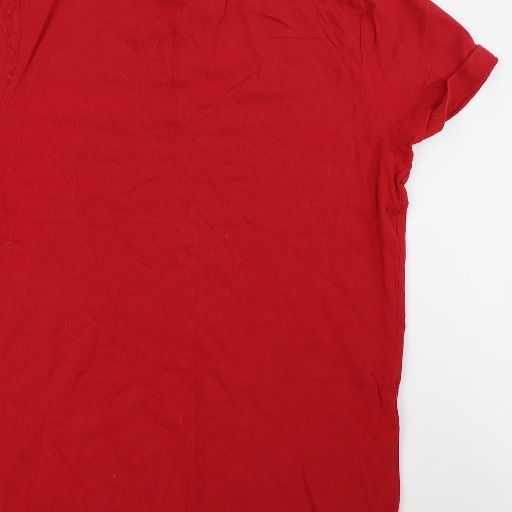 George Mens Red Polo Size L