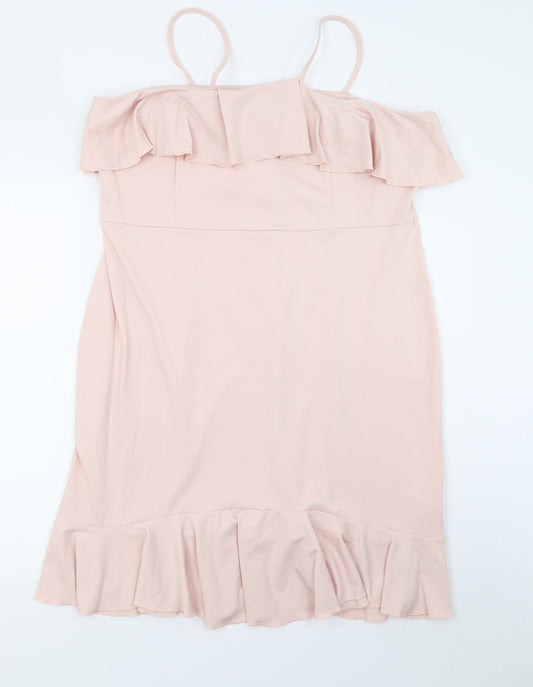 Body Flirt Womens Pink A-Line Size L