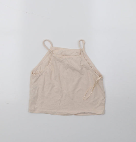 Miss Selfridge Womens Pink Cropped T-Shirt Size 10