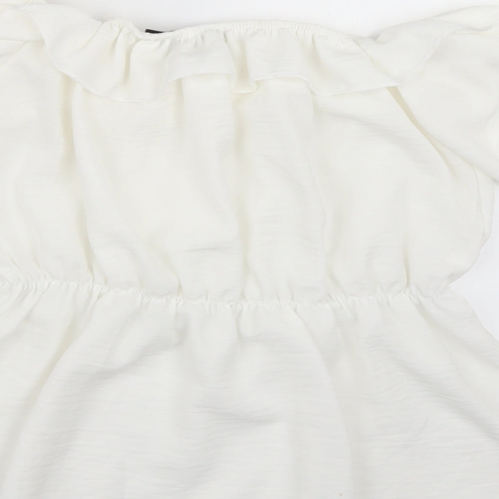 I SAW IT FIRST Womens White Basic Blouse Size 8