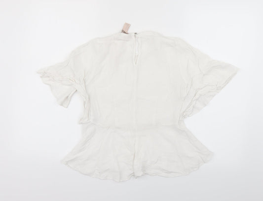 FOREVER 21 Womens White Basic Blouse Size XS