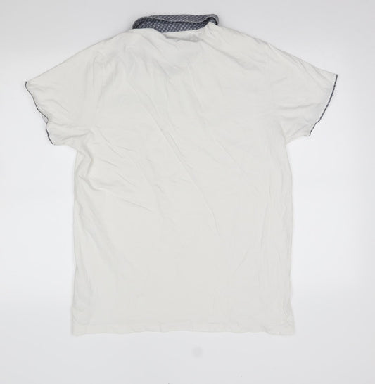 ACW85 Mens White    Polo Size L