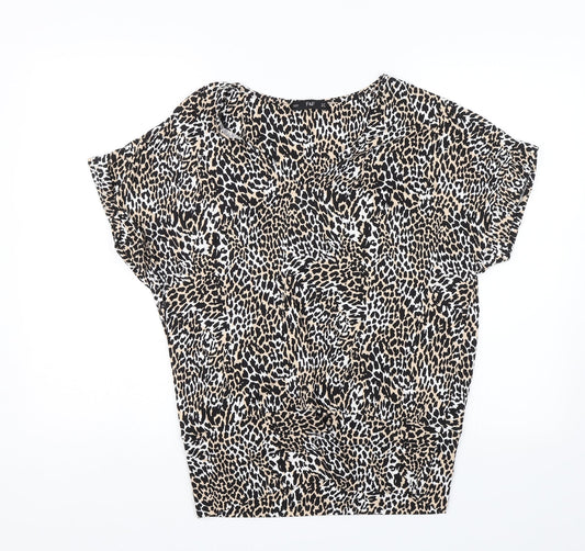 Womens UK Size 10 F&F Black Basic Blouse