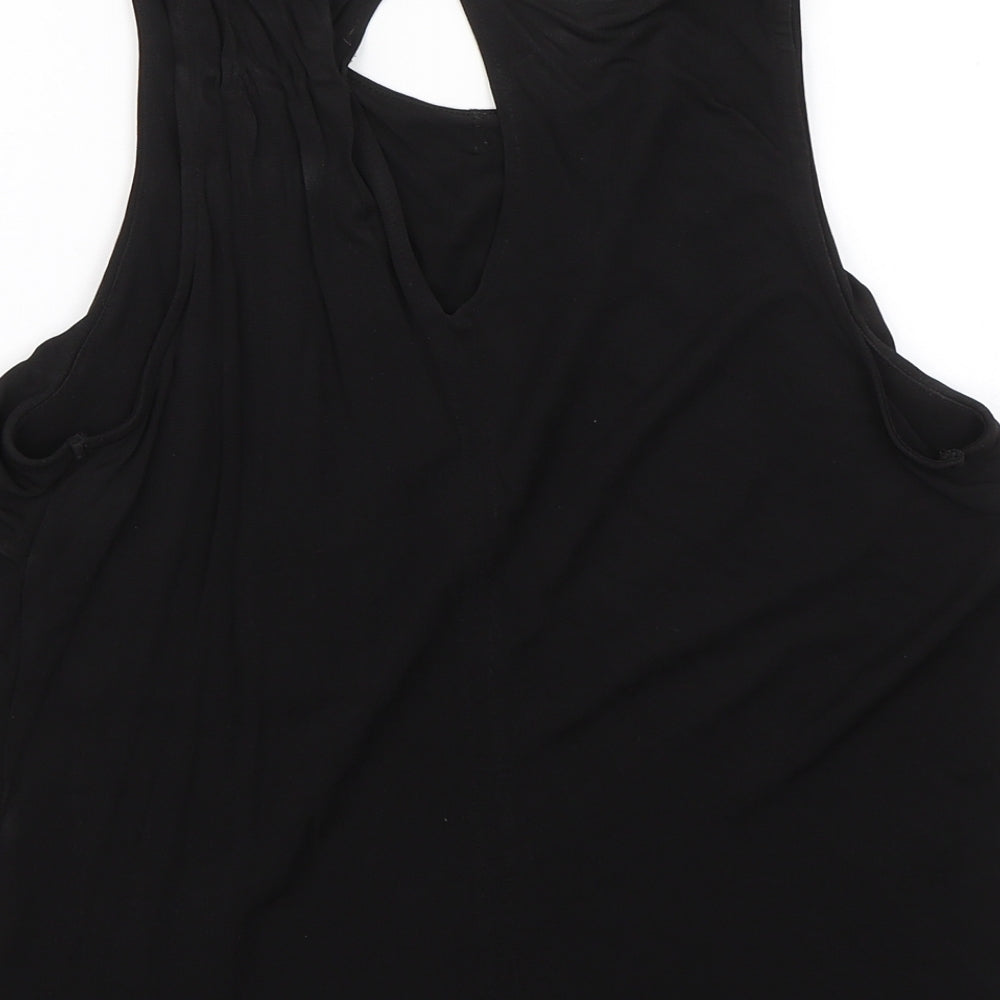 Womens UK Size XS H&M Black Basic Blouse